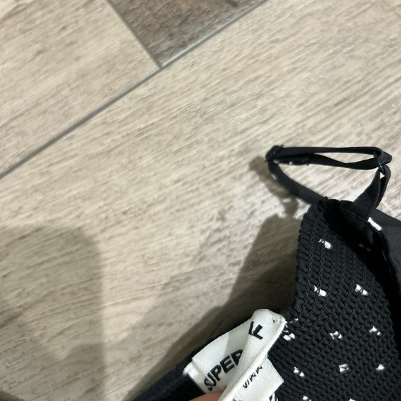 Realisation Par x Claudia Schiffer The Carolin black silk polka dot midi dress - Picture 6 of 9